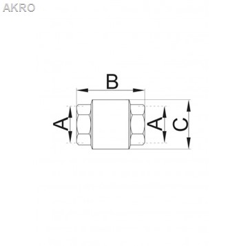 Zawór zwrotny 3/4" metalowy grzybek